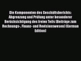 [PDF] Die Komponenten des GeschÃ¤ftsberichts: Abgrenzung und PrÃ¼fung unter besonderer BerÃ¼cksichtigung