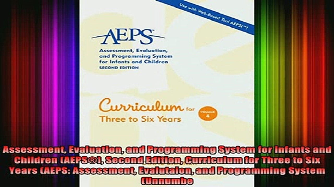 READ book  Assessment Evaluation and Programming System for Infants and Children AEPS Second Full Free