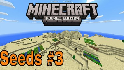 Minecraft Pocket Edition Seeds #3   1 Templo e 2 Vilas no Deserto