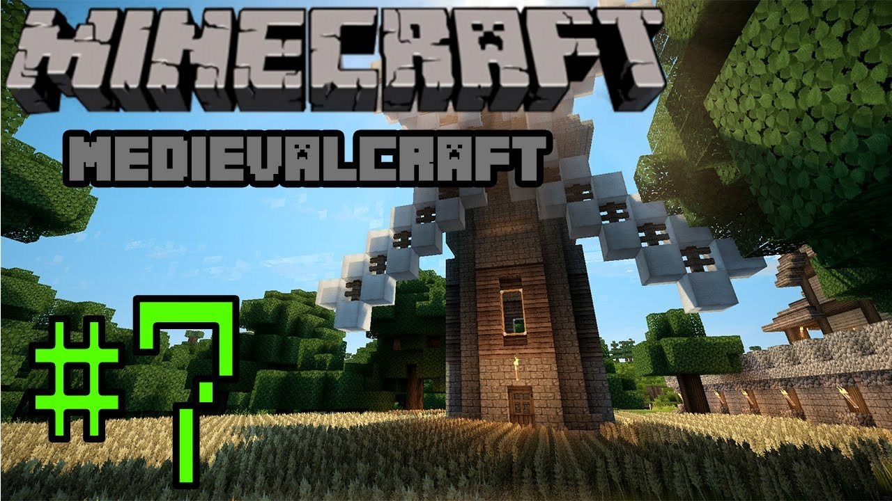 Minecraft MedievalCraft #7 Moinho E Estábulo
