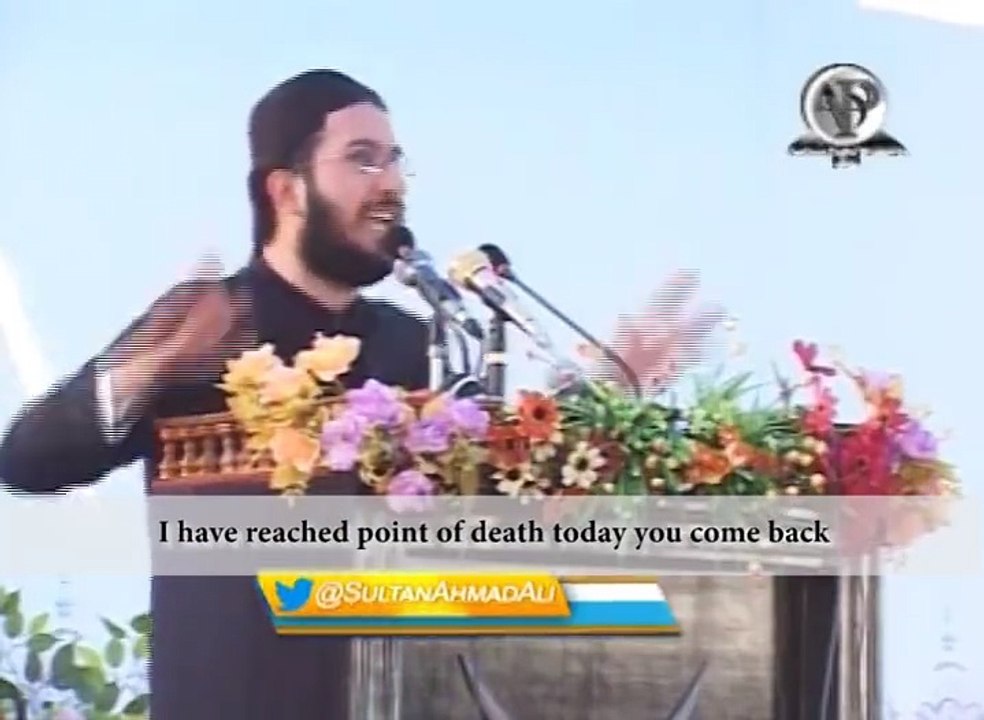 Sahibzada Sultan Ahmad Ali Sb explaining about Call to the Muslim young generation to come back on the islamic culture