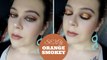 SEXY Sparkly Orange Smokey + Glowy Skin Makeup