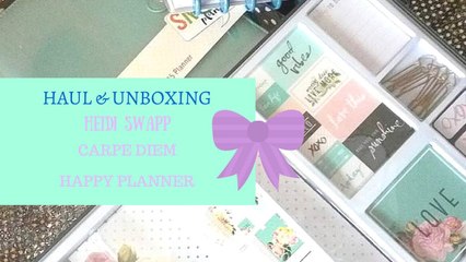 Haul e Unboxing Timbroscrapmania : Heidi Swapp,Carpe Diem,Happy Planner