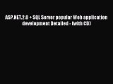 Read ASP.NET.2.0   SQL Server popular Web application development Detailed - (with CD) PDF