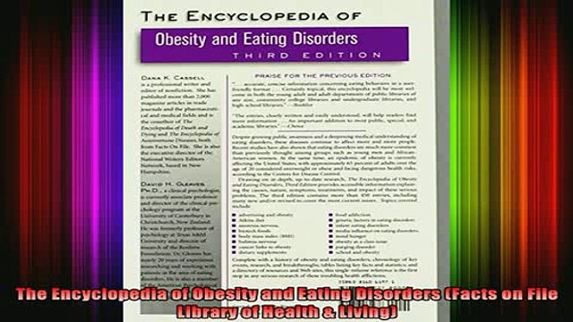 READ book The Encyclopedia of Obesity and Eating Disorders Facts on File Library of Health Full Free