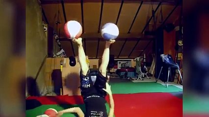 Amazing Basketball Juggling with Feet! (People are Awesome)
