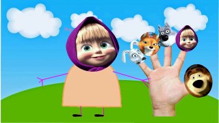 Masha and the Bear Peppa pig/ Finger Family Song Nursery Rhymes