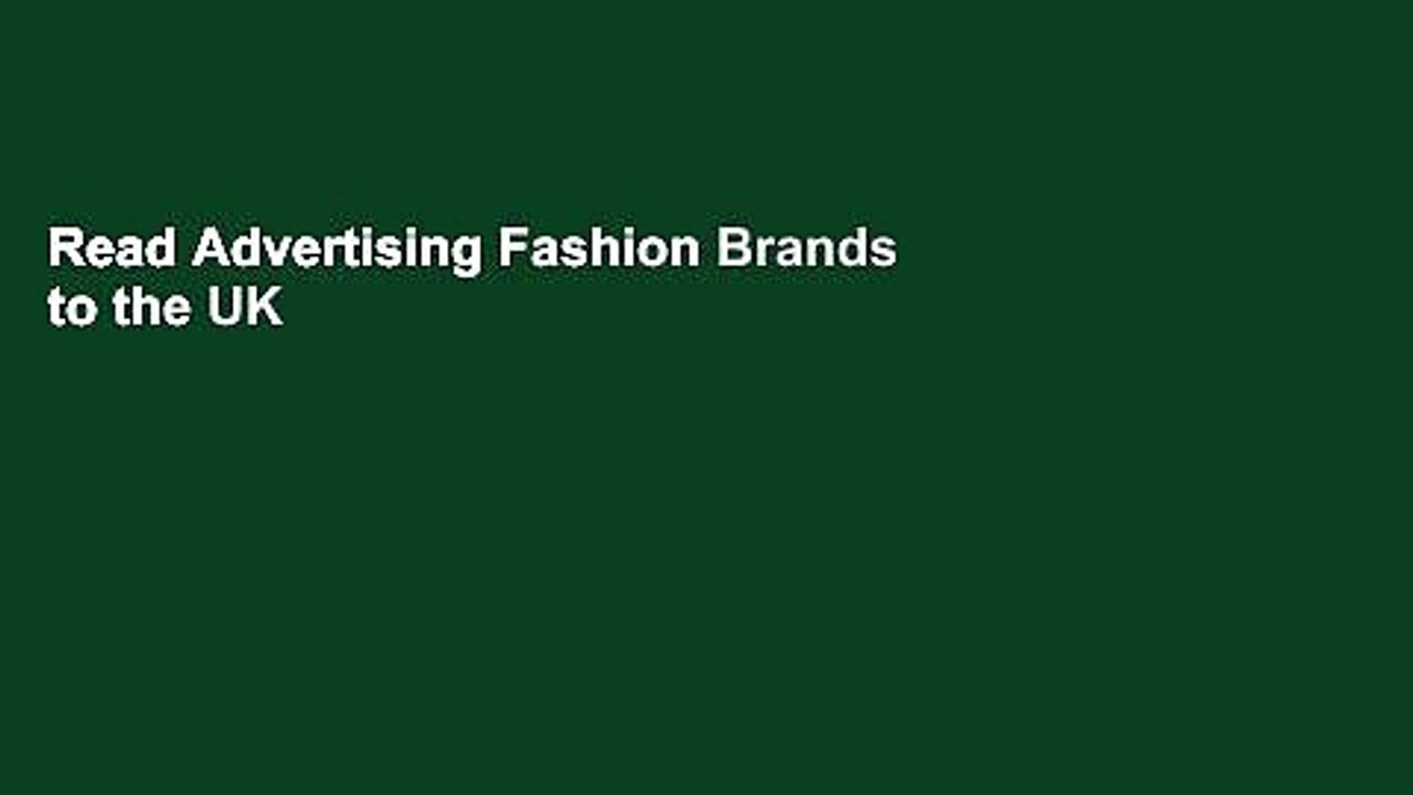 Read Advertising Fashion Brands to the UK Ethnic Market: How ethnic models influence ethnic