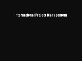[PDF] International Project Management [Read] Full Ebook