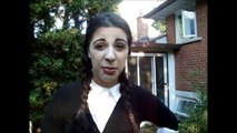 Wednesday Addams halloween costume and Makeup look