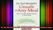 READ book  Dr Earl Mindells Unsafe at Any Meal How to Avoid Hidden Toxins in Your Food Full EBook