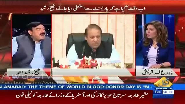 Sheikh Rasheed slams anchor person on alleging Imran Khan