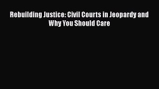 Read Book Rebuilding Justice: Civil Courts in Jeopardy and Why You Should Care E-Book Free