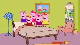 5 Little Peppa pig Brasil Carnival Mask Party | Nursery Rhymes Kids Songs