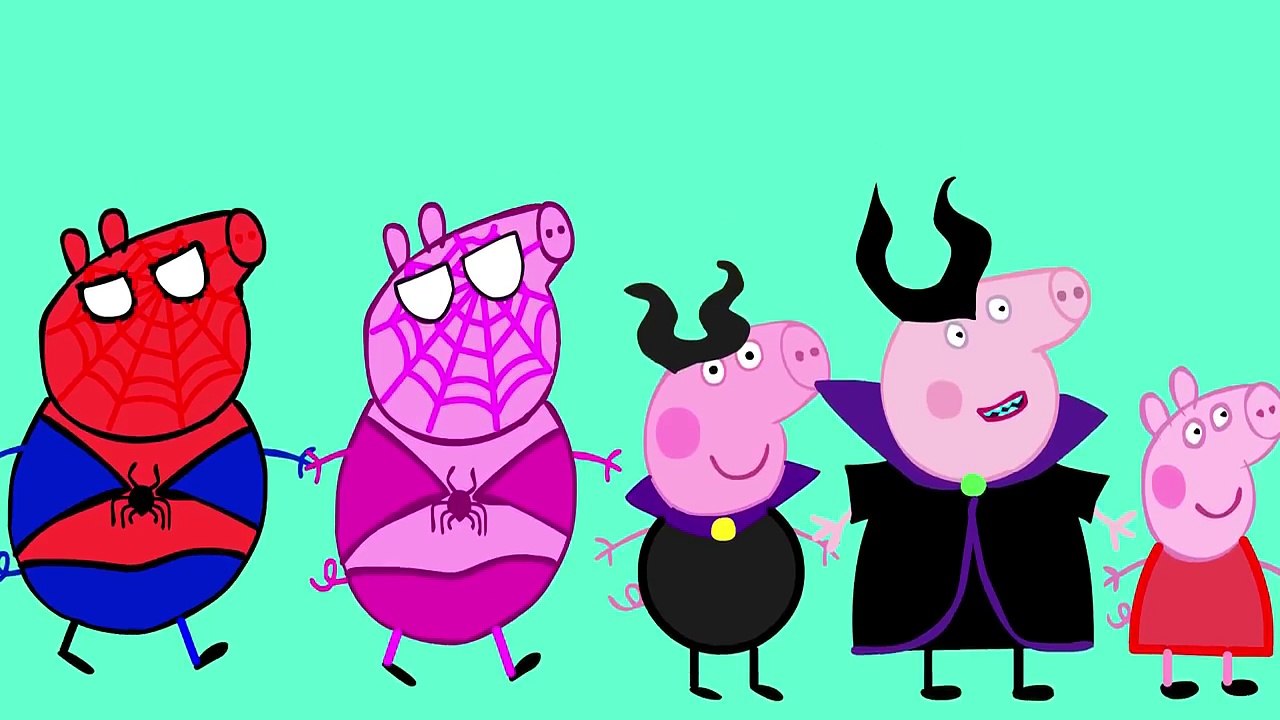 Peppa Pig Crying kidneping SpiderMan vs Maleficent Finger Family Nursery Rhymes new episode Parody