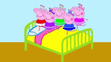 Five little Ice cream jumping on bed Peppa Pig Frozen Spider Man Talking Tom Mickey Mouse Parody