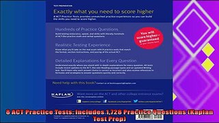 favorite   8 ACT Practice Tests Includes 1728 Practice Questions Kaplan Test Prep