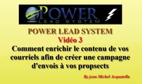 Power Lead System_Vidéo 3 : Comment enrichir le contenu de vos courriels