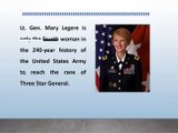 Lt. Gen. Mary Legere - Career Summary