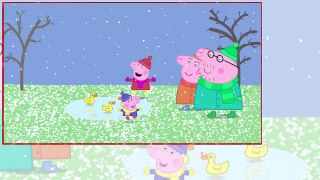 Peppa Pig - Peppa Slides Down Snow Hill (clip1)