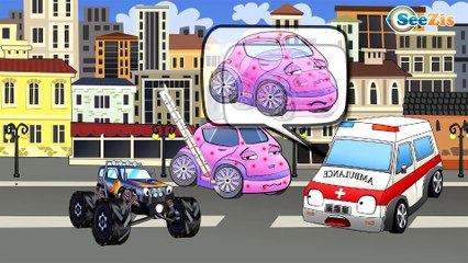 ✔ İtfaiye arabasının maceraları / Arabalar hakkında çizgi filmlerinin koleksyonu - Bölüm 2 ✔