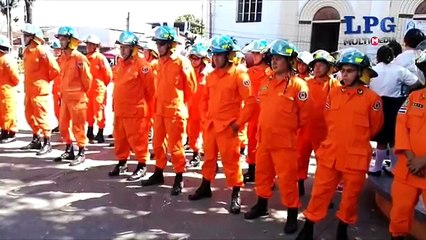 Con un simulacro bomberos celebró en la zona oriental 133 años de fundación