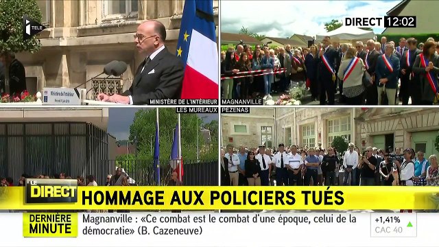 Minute de silence en hommage aux policiers tués à Magnanville