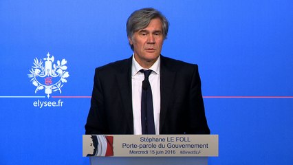 Point de presse de Stéphane Le Foll le 15 juin 2016