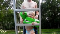 17 Month Old, Jayden, Loves Pool Slide