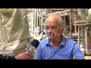 Report TV - Dhrami, një statujë të Lasgush Poradecit për Liqenin e Tiranës