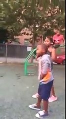 Two Funny Little Black Kids Fighting