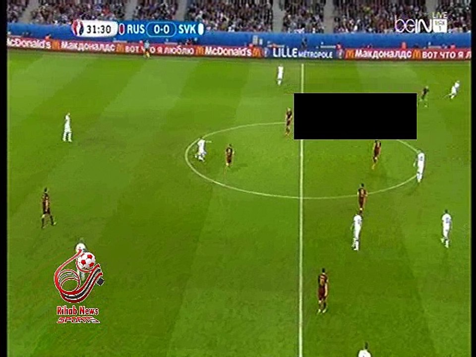 اهداف الشوط الاول لمباراة ( روسيا 0-2 سلوفاكيا ) بطولة أمم أوروبا 2016