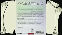 best book  How to Write a Masters Thesis