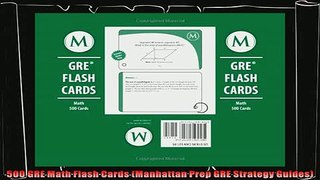 favorite   500 GRE Math Flash Cards Manhattan Prep GRE Strategy Guides