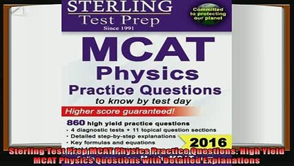 favorite   Sterling Test Prep MCAT Physics Practice Questions High Yield MCAT Physics Questions with