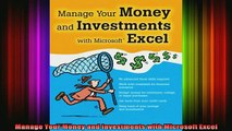 READ book  Manage Your Money and Investments with Microsoft Excel Full Free