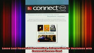 READ book  Loose Leaf Financial Accounting Information for Decisions with Connect Access Card Full EBook
