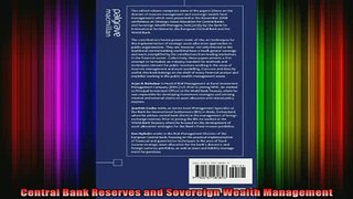 READ book  Central Bank Reserves and Sovereign Wealth Management Full Free