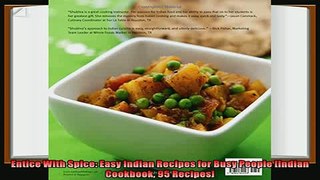 best book  Entice With Spice Easy Indian Recipes for Busy People Indian Cookbook 95 Recipes