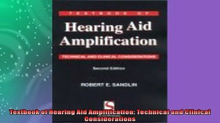 READ book  Textbook of Hearing Aid Amplification Technical and Clinical Considerations  FREE BOOOK ONLINE
