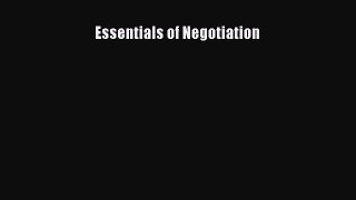 Download Essentials of Negotiation PDF Free