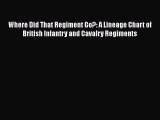 Read Where Did That Regiment Go?: A Lineage Chart of British Infantry and Cavalry Regiments