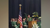 Watch an eighth grader impersonate Trump, Clinton, Obama and Sanders in graduation speech