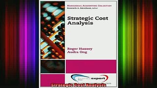 READ book  Strategic Cost Analysis Full Free