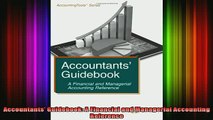 READ book  Accountants Guidebook A Financial and Managerial Accounting Reference Full EBook