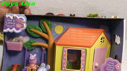 NEW Peppa Pig Tree House, Peppa Pig and Emily Elephant, New Peppa Pig Toys, Peppa Pig Peek Surprise