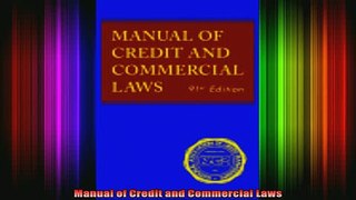 READ book  Manual of Credit and Commercial Laws Full EBook