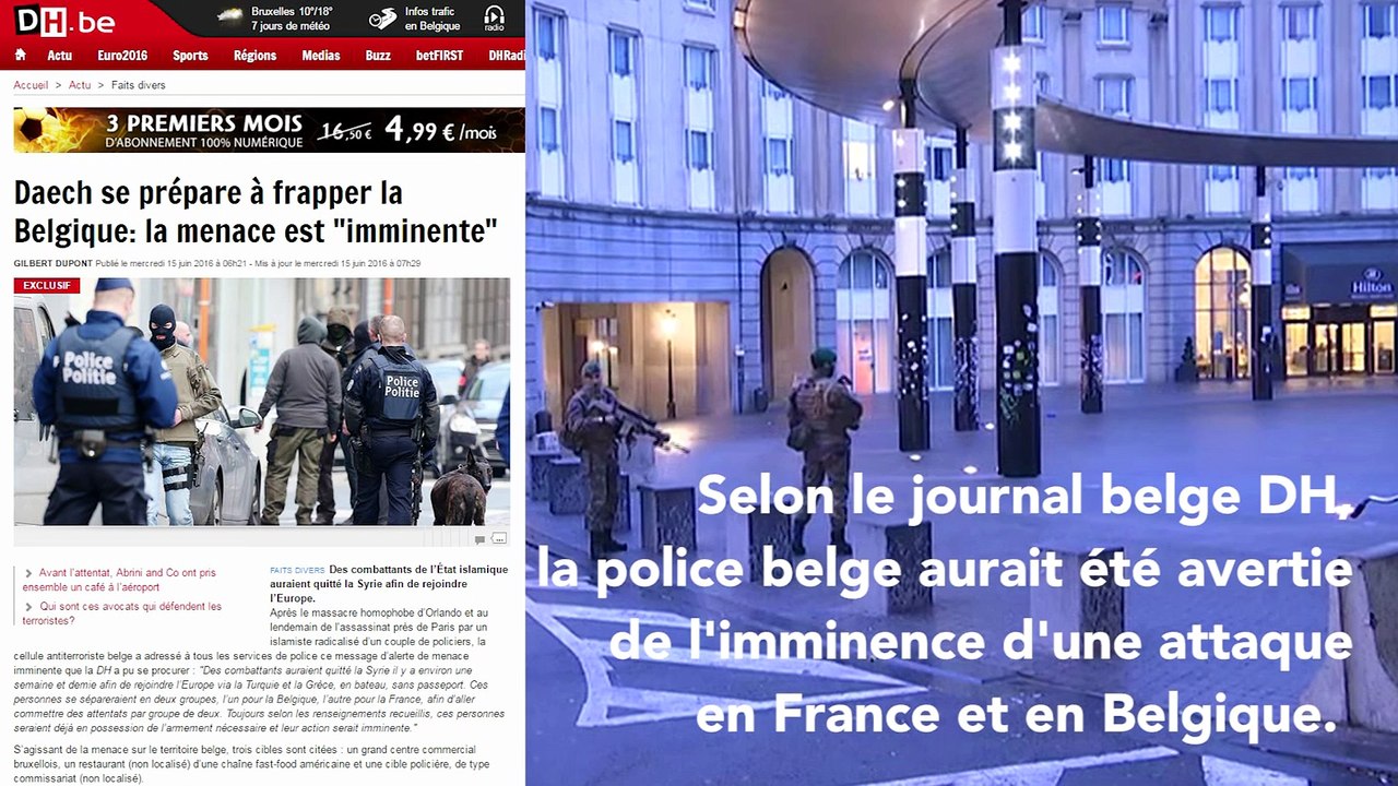 Risque d'attentat en France et en Belgique : une note de la police belge inquiète