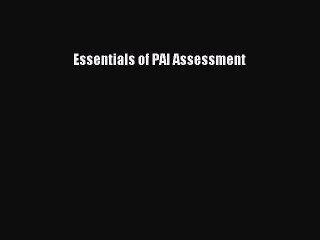 Download Books Essentials of PAI Assessment ebook textbooks