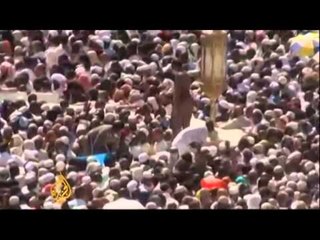 PELEGRINAZHI NE MEKE BESIMTARET MUSLIMANE KRYEJNE RITIN FETAR TE HAXHIT LAJM